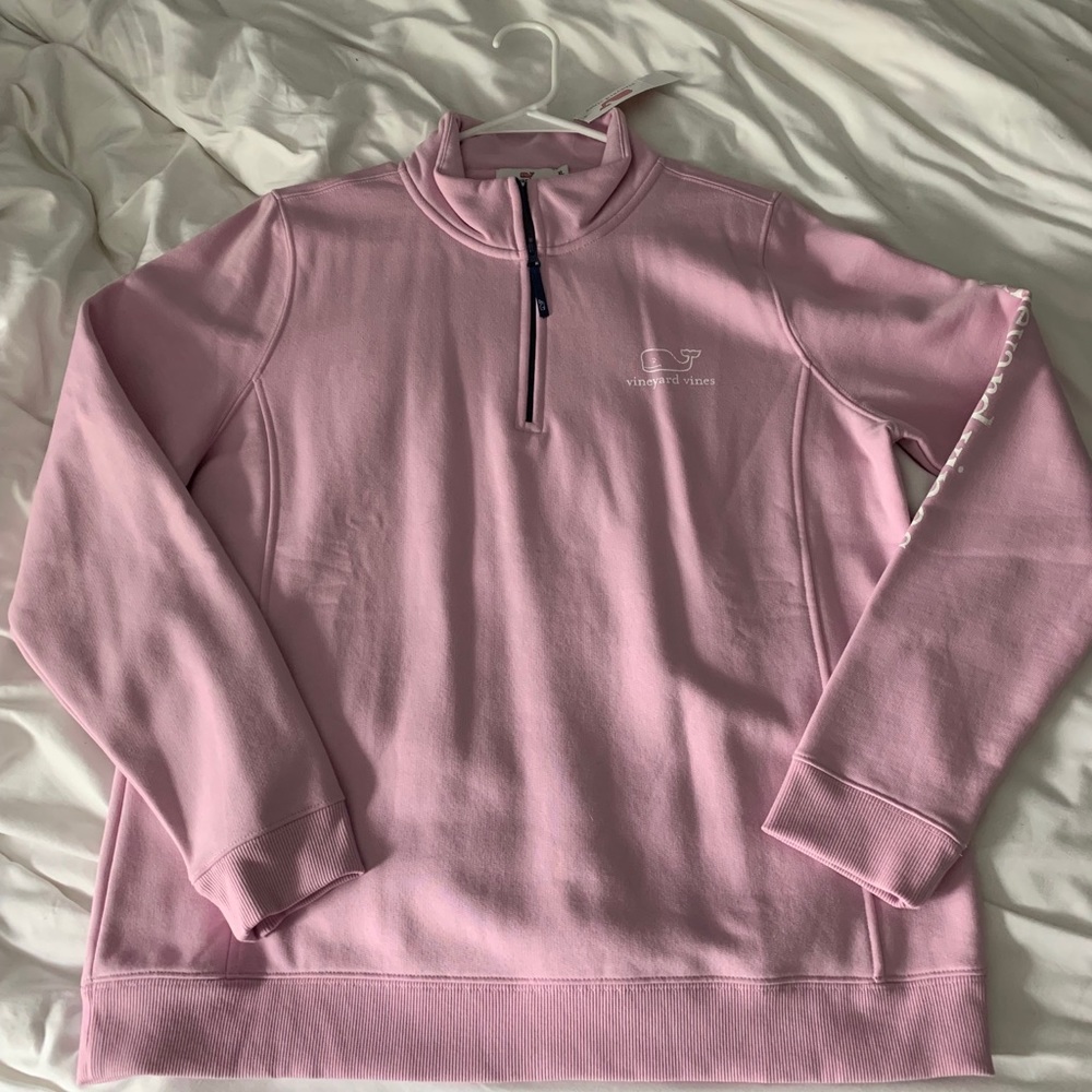 Light purple Vineyard Vines kids XL quarter zip